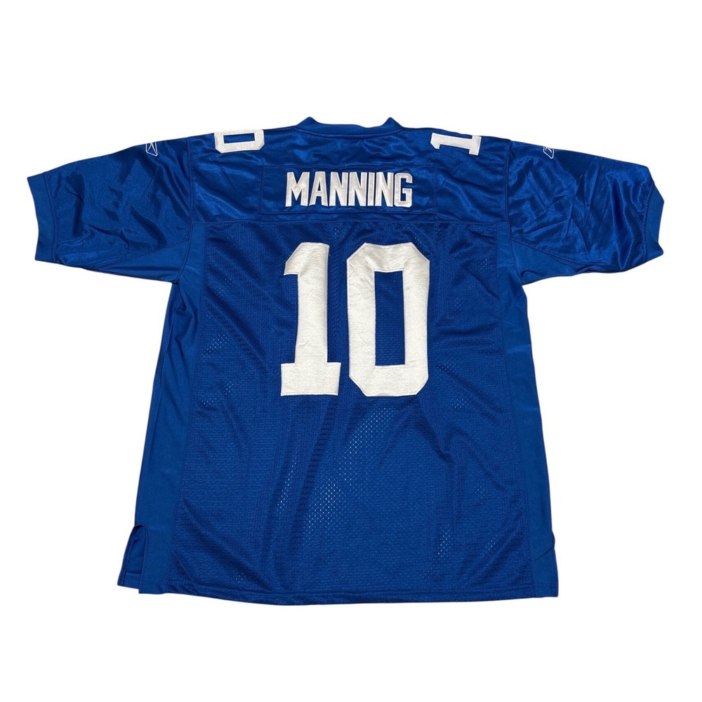 Reebok New York Giants Eli Manning 10 Captain Jersey Mens 56 Blue R700A07